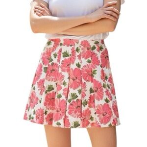 United Colors Of Benetton Pink Floral Skater Skirt